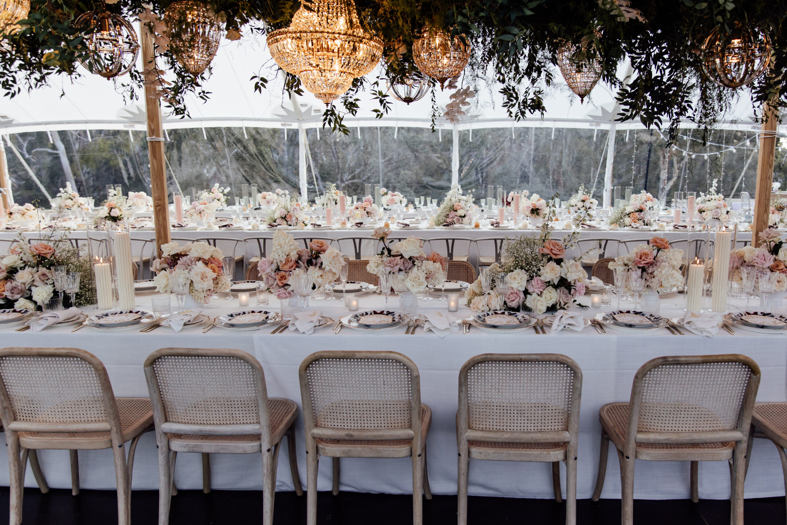 Romantic tipi wedding setup by Katalane